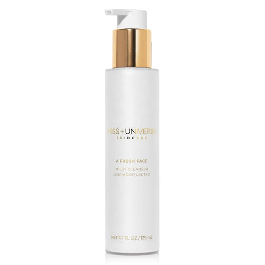 Miss Universe Skincare A Fresh Face Cleanser 4.7 fl oz, Foaming Face Wash for Women and Men, Facial Skin Care Product with Lactic and Hyaluronic Acids, Hydrating Facial Cleanser and Makeup Remover