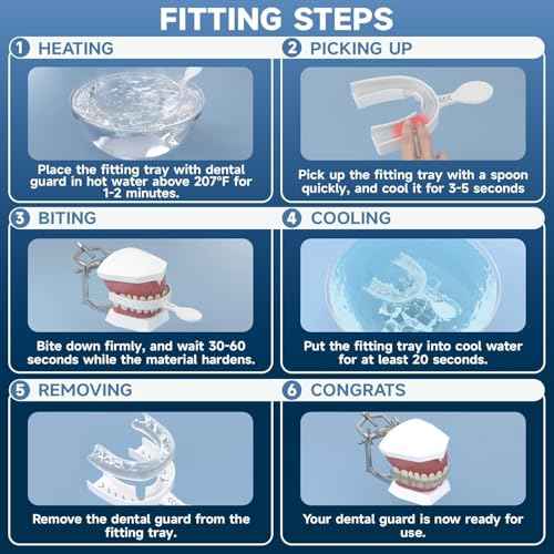 2 Pack Upgraded Night Guards for Teeth Grinding and Clenching, Standard Size, Professional Mouth Guard with Fitting Tray for Adults & Teens, Comfortable Solution for Clenching