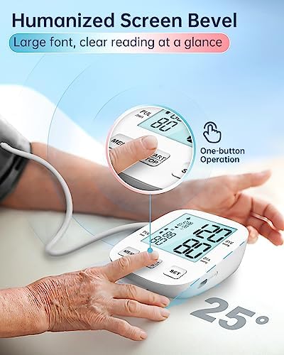 Blood Pressure Monitor-HOLFENRY Blood Pressure Monitors for Home use, Accurate Upper Arm Automatic Digital BP Machine with 9-17inches Blood Pressure Cuff and AAA Batteries