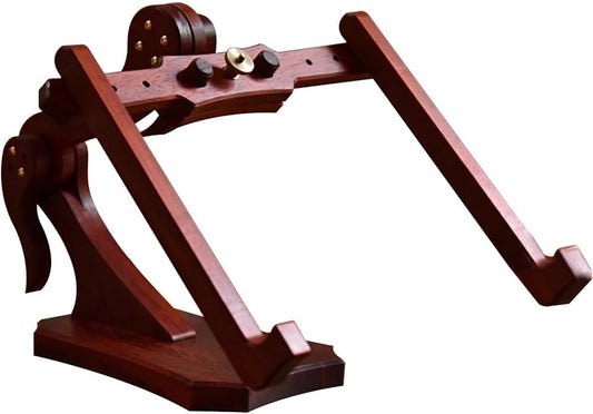 Adjustable Embroidery Stand Natural Red Pear Wood Black Walnut Frame Cross Stitch Floor Stand - Embroidery Hoop Stand for Needlework Crafting(Size:9.84 * 2.29 * 1.18in,Color:Red Pear Wood)