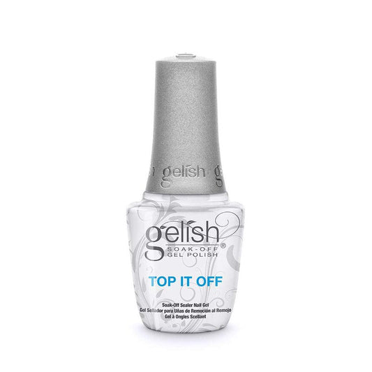 Gelish Top It Off, Sealer Gel Top Coat LED Polish, High-Gloss Nail Polish Top Coat for Long-Lasting Shine and Durability - Perfect for Professional and At-Home Use, 0.5 oz