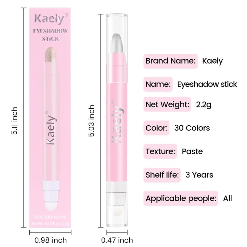 evpct 2Pcs Cream Eye Shadow Brightener Sticks Set for Eyes Waterproof, Pearl White & Silver Matte Cream Eyeshadow Applicator Stick Long Lasting Pigmented Eye Makeup sombras en crema para ojos 01 + 16