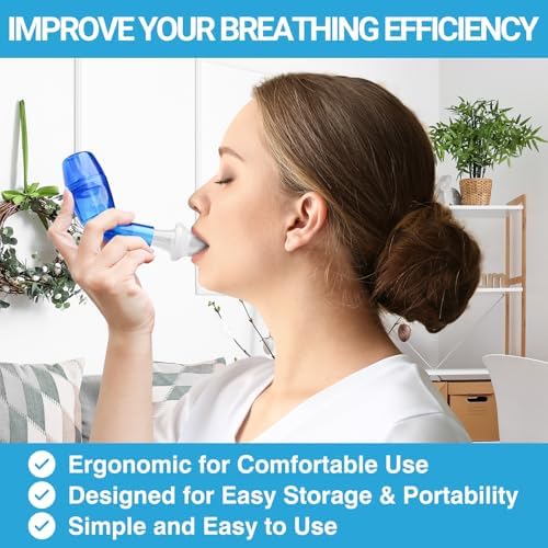 Breathing Trainer & Lung Trainer - Breathing Exercise Device for Lungs, Complete Breather Device & Lung Exerciser Device, Best Breathing Device & Lung Strengthener, Tilcare Respiratory Trainer