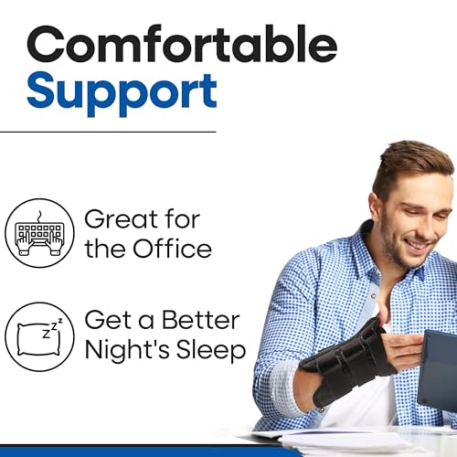 Thumb Spica Splint & Wrist Brace | Both a Wrist Splint & Trigger Thumb Brace to Support Sprains, Tendinosis, De Quervain's Tenosynovitis, Fractures | Arthritis & Carpal Tunnel Pain (Left Hand L)
