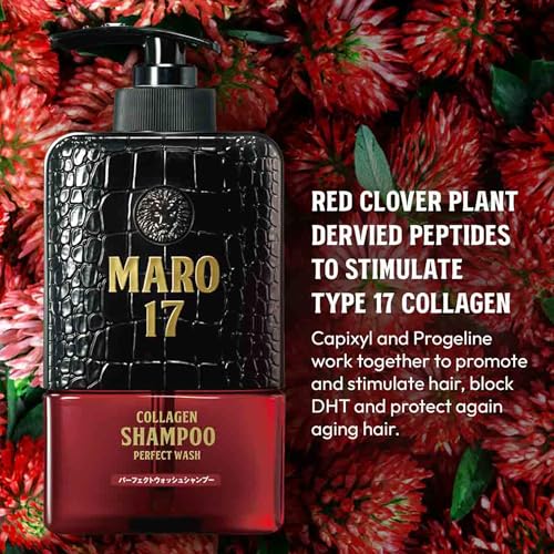 MARO17 Collagen Starter Set (Collagen Shampoo Perfect Wash, Conditioner, & Body Soap) - Soap, Shampoo and Conditioner Set for Healthy Scalp & Youthful Skin - Cruelty-Free Hair Care for All Hair Types
