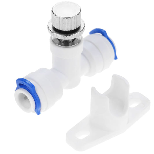 1PCS RO Water Flow Control Valve, Reverse Osmosis 1/4" OD Regulator Waterflow Control Valve Connector Fitting, Water Flow Adjust Valve, Water Speed Controller