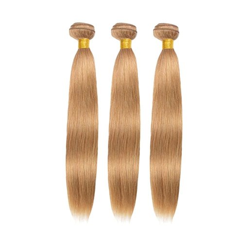 Condescension Brazilian Human Hair Bundles 22 24 26 Inch Straight 3 Bundles Human Hair 100% Unprocessed Remy Brazilian Virgin Weave Hair Honey Blonde 27 for Women