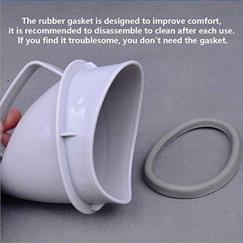 Urinals for Women Portable Female urinals Ladies Urination Device 2000 ml Large Capacity Urine Cup for Elderly Urinary Incontinence Hospital beds Wheelchair (White)