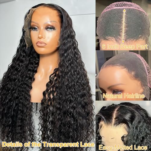 16 Inch Curly Lace Front Wigs Human Hair 13x6 Deep Wave Lace Front Wigs Human Hair Curly Wig 13x6 Lace Front Wigs Virgin Remy Human Hair Wig for Women Deep Wave 13x6 Frontal Wig