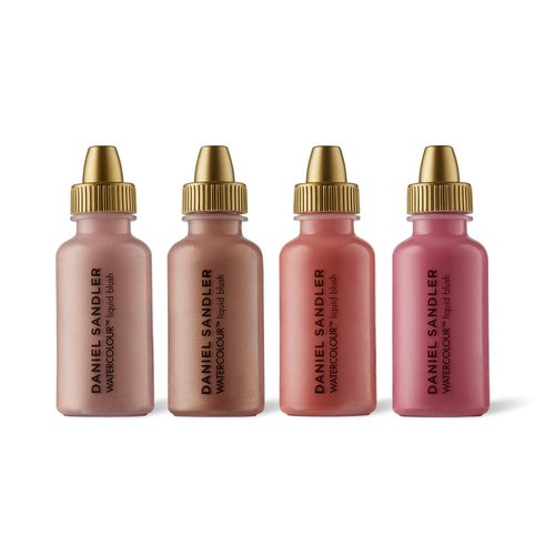 Daniel Sandler WATERCOLOUR LIQUID BLUSH & ILLUMINATOR SET – Customizable 4-Piece Kit, Lightweight & Water-Resistant, Buildable Shades for Cheeks & Lips– Long-Lasting, Blendable Makeup