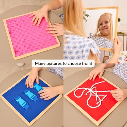 Sensory Wall Panel for Kids | Textured Tiles Sensory | Sensory Wall Pads for Play & Learning | Sensory Mats for Toddlers & Classrooms | Wall Padding for Kids Playroom | Sensory Wall 24 Pack