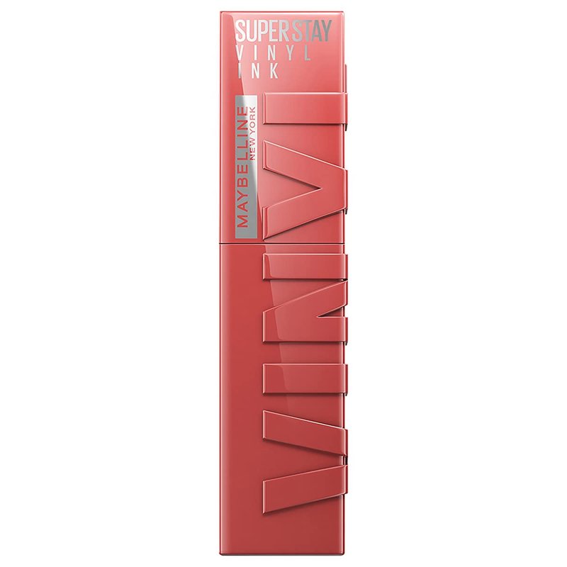 Maybelline Super Stay Vinyl Ink Longwear No-Budge Liquid Lipcolor Makeup Bundle with Peachy 0.14 fl oz and Coy 0.14 fl oz