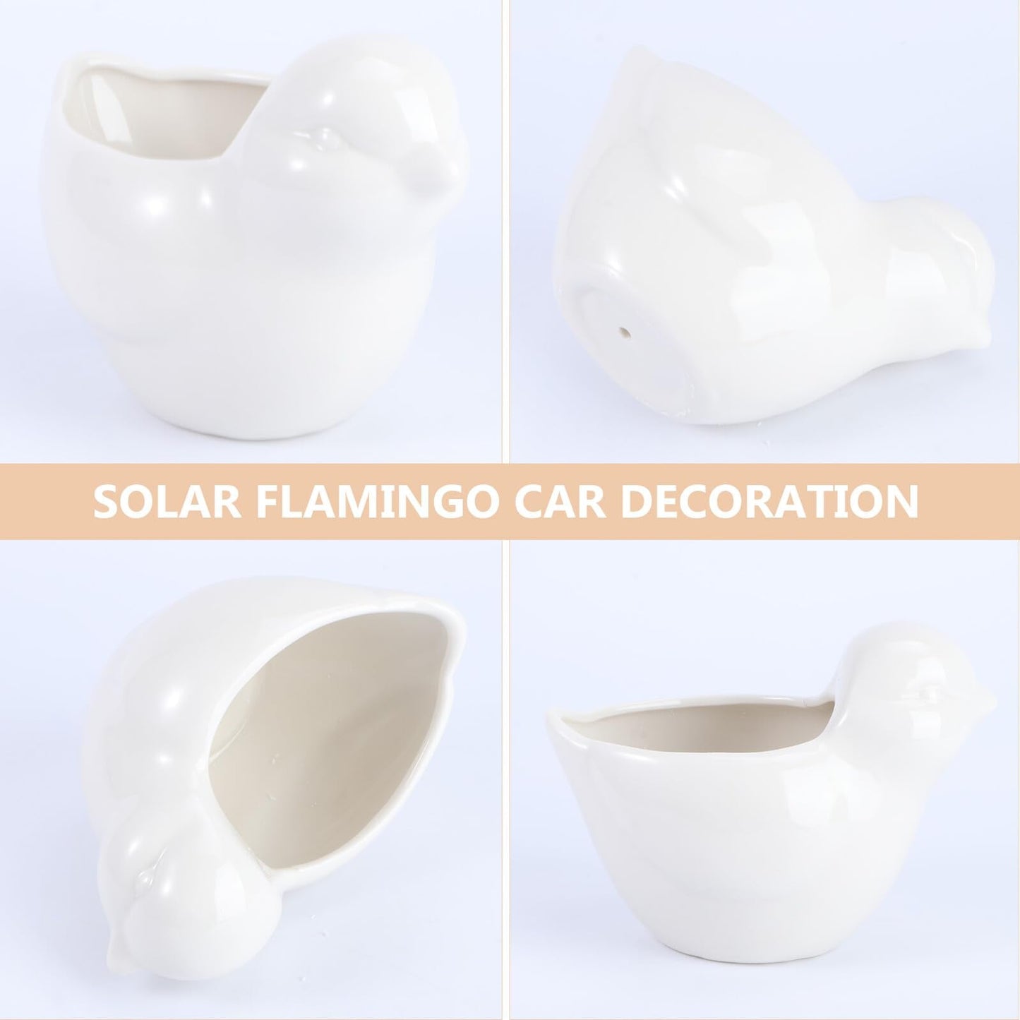 GANAZONO Delicate Ceramic Flowerpot with Creative Bird Design Succulent Planter for Indoor Garden Unique Animal Modeling Pot for Desktop Table Windowsill Decoration Gift for Plant Lovers