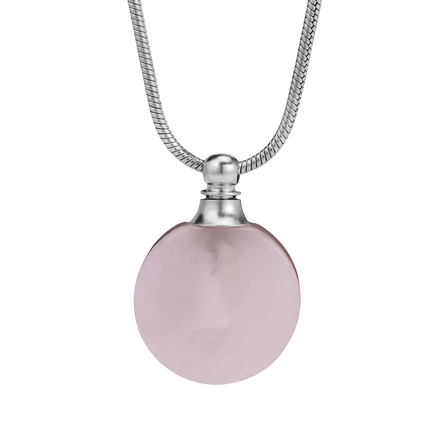 925 Sterling Silver Essential Oil Necklace For Women And Men, 14K Gold Filled Natural Stone Round Perfume Bottle Necklace, Essentials Oil Diffuser Vial Necklace (8 - Essential Oil Necklace)