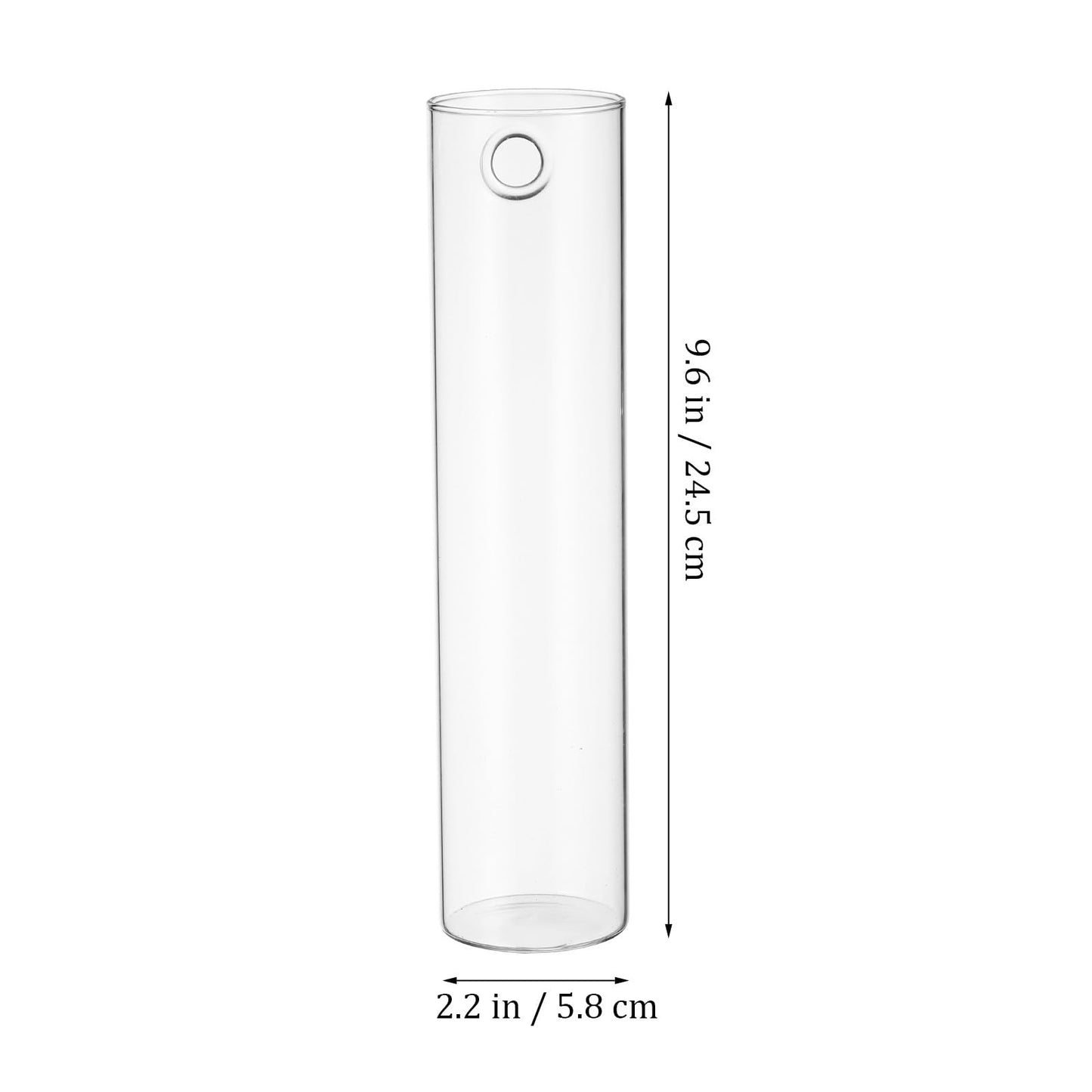 Beavorty Cylinder Glass Wall Vase Set for Propagation Stations, 2pcs Hanging Terrarium Plants Holder, Glass Wall Planter for Indoor Hydroponic Plant Display and Modern Home Décor