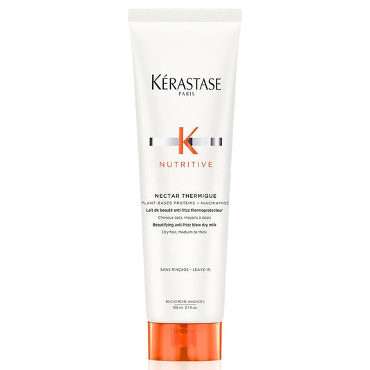 Kerastase Nectar Thermique Heat Protecting Cream - Anti-Frizz, Softness & Shine, Heat Protection, With Niacinamide, For Medium to Thick Dry Hair, 5.1 Fl Oz