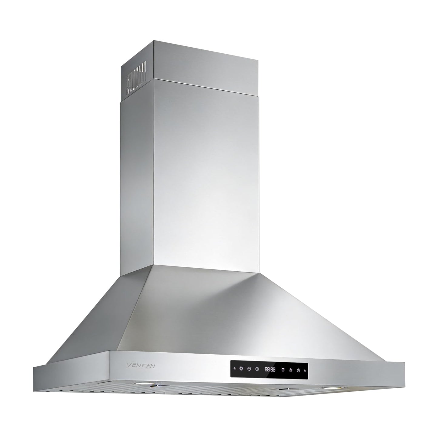 VENFAN 1200 CFM Wall Mount 30 Inch Range Hood – Stainless Steel Kitchen Vent Hood with Gesture Control, 8-Speed Fan, Delay Shut-Off Timer, Ducted/Ductless Convertible, Charcoal Filter Included