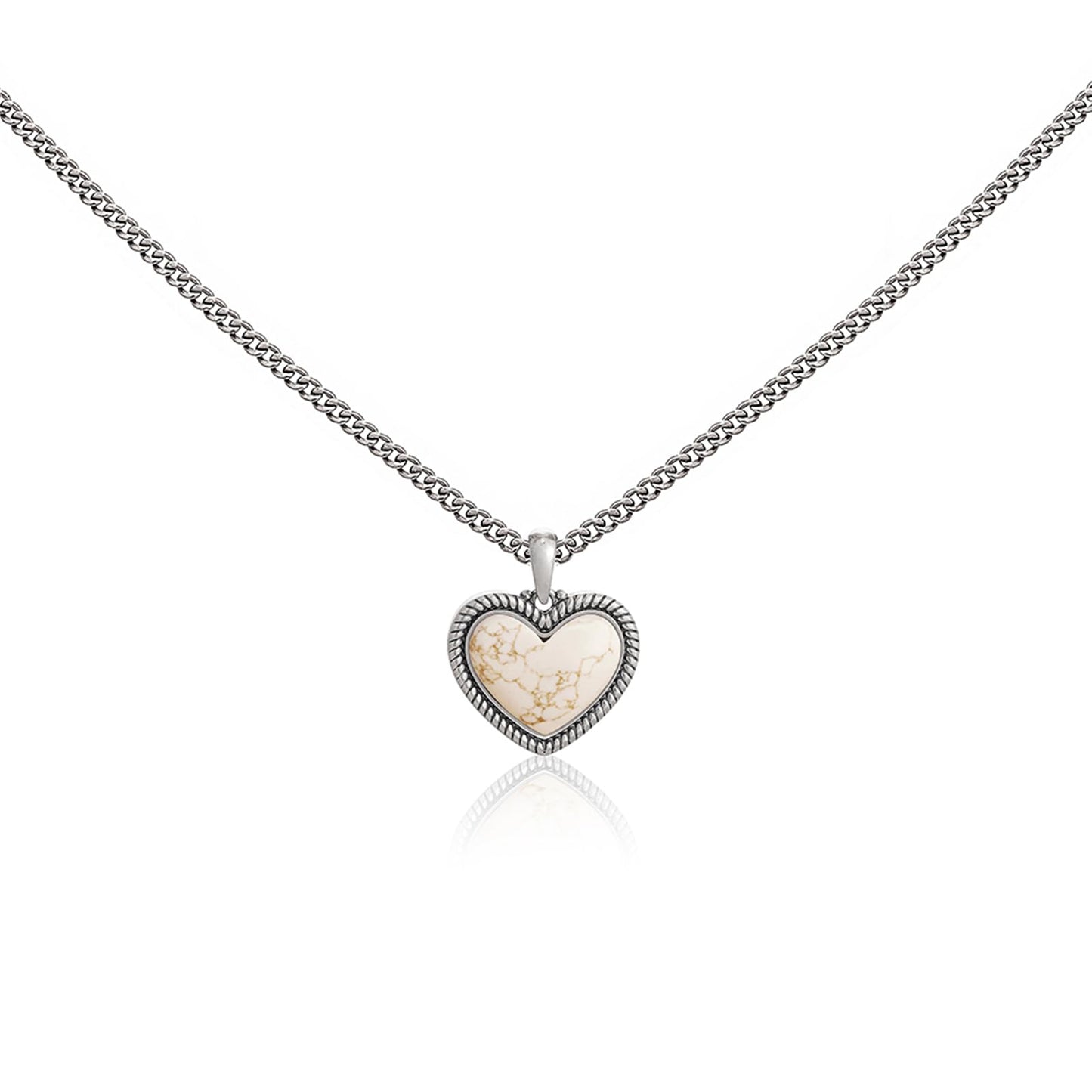 Montana West Wrangler Heart Turquoise Pendant Necklace for Women Western Gold Plated Cowgirl Cowboy Classic Trendy Jewelry AR-WNS-HT-1118SBG