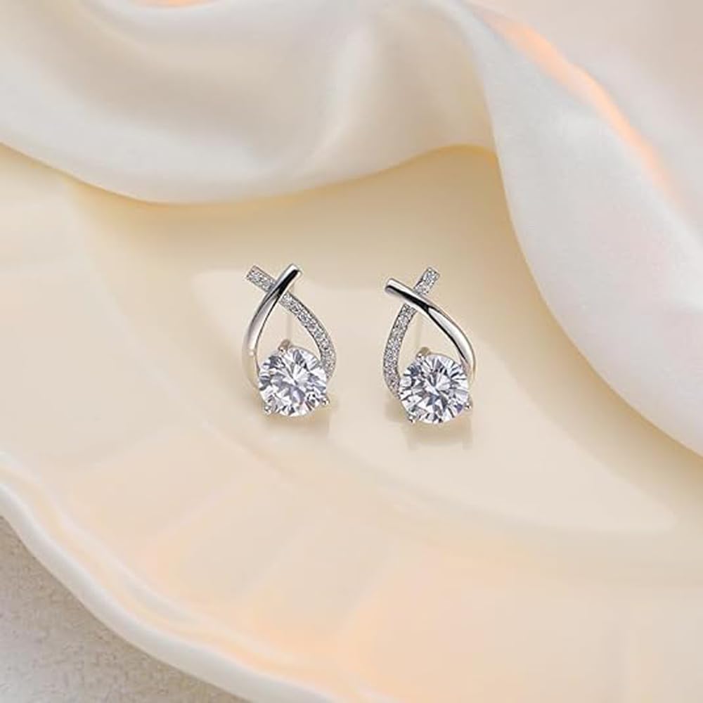 4 Pairs Lymphatic Drainage Slimming Hoop Earrings, Halolux Lymphvity Germanium Earring Acupuncture Therapy Hoop Earrings Fashion Jewelry Gift For Women Men (rhinestones)