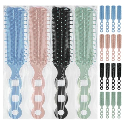 Bulk Hair Brushes for Homeless, 200 Pieces Hair Brush Bulk for Curly Wavy Hair Blow Drying Styling Detangling Suitable for Shelter, Hotel(Colorful)