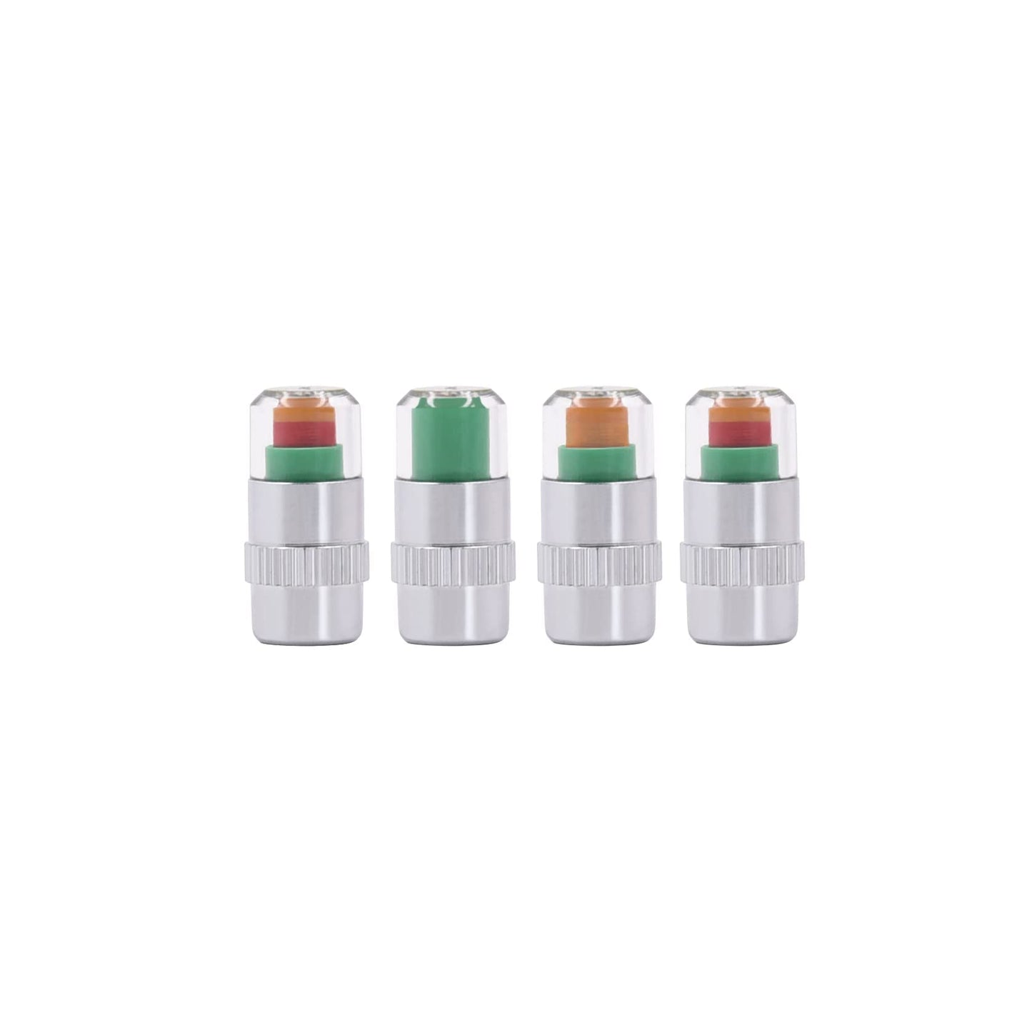 WNCGC 8Pcs 2.2Bar 32PSI Car Tire Pressure Monitor Valve Stem Caps Sensor Indicator 3 Color Eye Alert