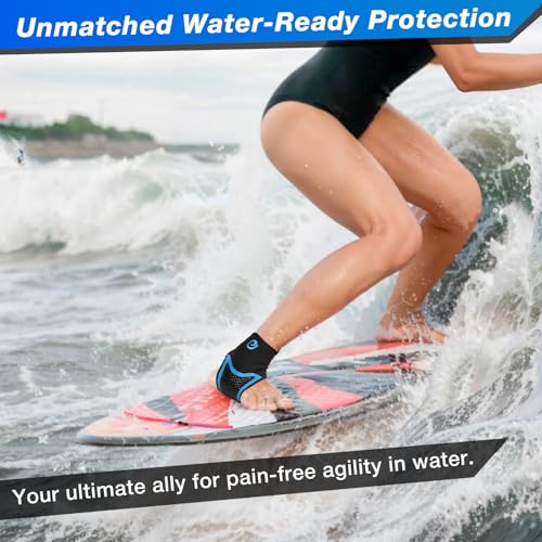 Nvorliy AquaSkin Pro Ankle Brace, Quick-Dry & Chlorine-Resistant Ankle Sleeve for Swimming, Surfing, Diving, Paddle Boarding & Aquatic Recovery–Ultra-Thin Support for Men & Women (Right, S)