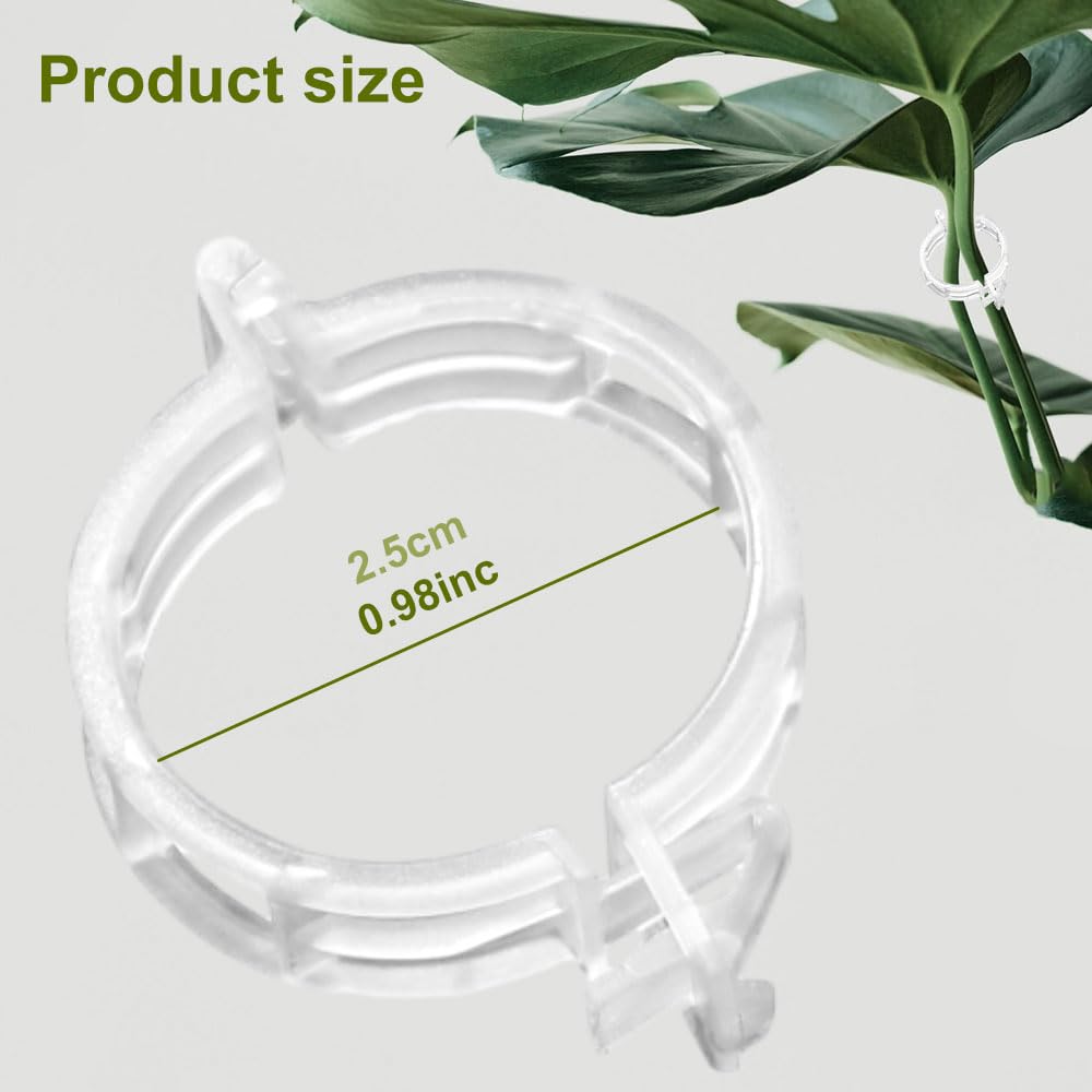 Plant Support Clips,100/150/300 PCS Plant Clips for Climbing Plants Clear for Tomato Grape,Garden Clip Plants Support Clip Garden Clips Vine Vegetables Fixing Clip (White-50pcs)