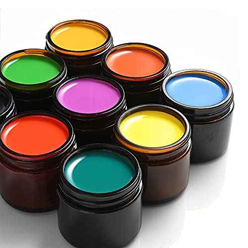 2 oz Small Glass Jars with Lids, Bumobum 48 pack Round Amber Glass Candle Jars with Black Lids, White Labels & Inner Liners, Empty Cosmetic Containers for Cream, Lotion, Slime