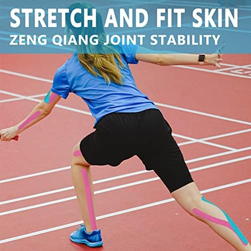 SOON GO Kinesiology Tape Pro 5 Rolls, 2 Inch High Elasticity Sports Tape Therapeutic Pain Relief–Physio Tape for Muscle Recovery & Joint Support, Waterproof & Hypoallergenic & Breathable–Orange