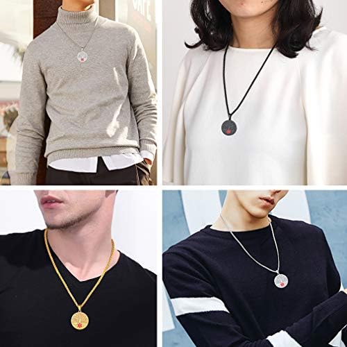 Supcare Medical Alert Necklace for Men Women, Stainless Steel Engraved Medical Emergency Pendant,Customized Medical ID Jewelry(16 Types)