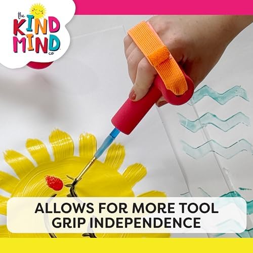 T-Shaped Grip Tools - The Kind Mind Company™ Adaptive Art, Accessibility Aid for Kids & Adults, Mobility Aid for Painting, Drawing, Gripping - Small, 2-Pack