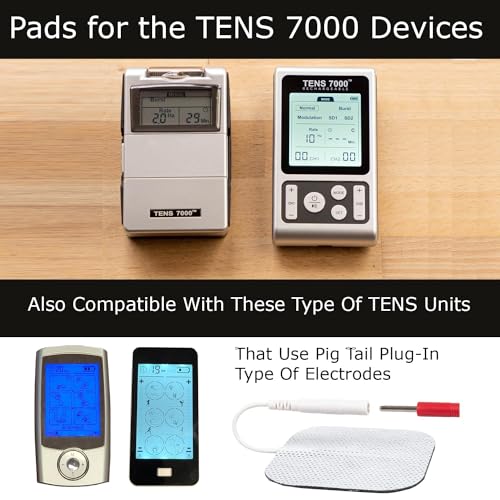 TENS 7000 Official TENS Unit Electrode Pads - 16 Pack, Includes Electrode Carrying Case, Premium Quality OTC TENS Unit Replacement Pads, 2" X 2" - Compatible with Most TENS Machines