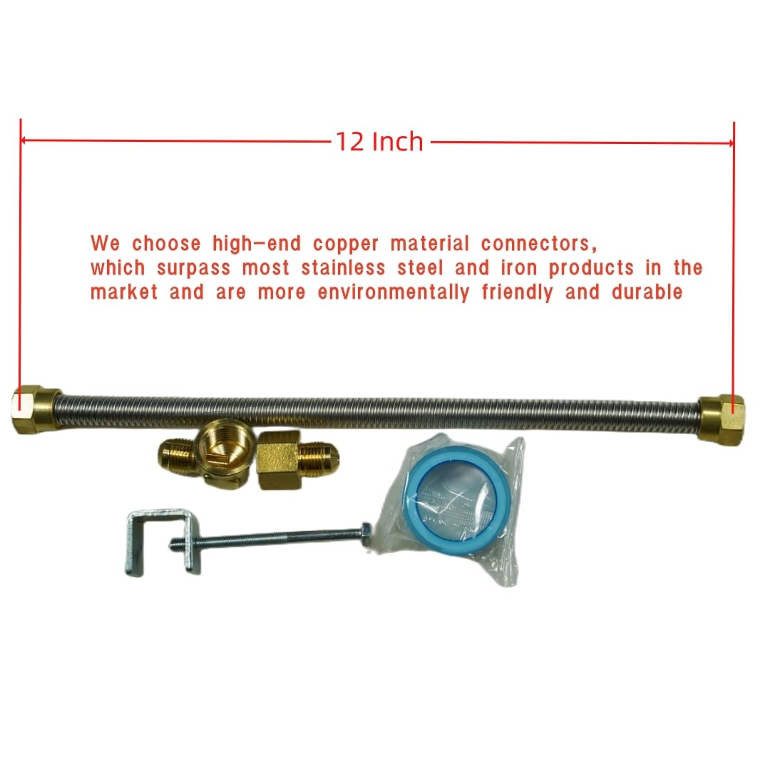 18"-30" Burner Pan for Gas Fireplace Gas Fireplace Burner Gas Logs Propane Burner (18 inch Two Pipe)