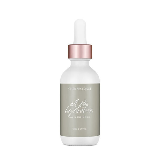 CHER ARCHANGE Beauty® All-In-One Hydration Hair Oil – Organic & Vegan Scalp & Hair Treatment – Moisturizing Oil for Dry Hair, Breakage & Shine – Rosemary, Aloe & Omega 3 – 2 fl oz