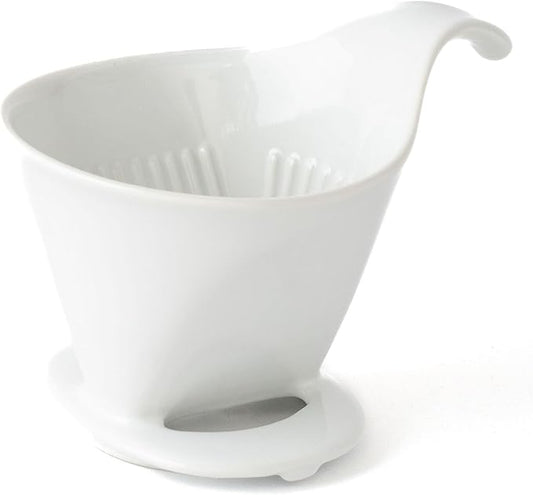 Zero Japan - Bee House Pour Over Coffee Dripper - Lead-Free & Cadmium-Free Ceramic Coffee Maker with Elegant Peek Hole, Drip Cone Brewer Coffee Gifts, Brewing Accessories - White, Standard Size