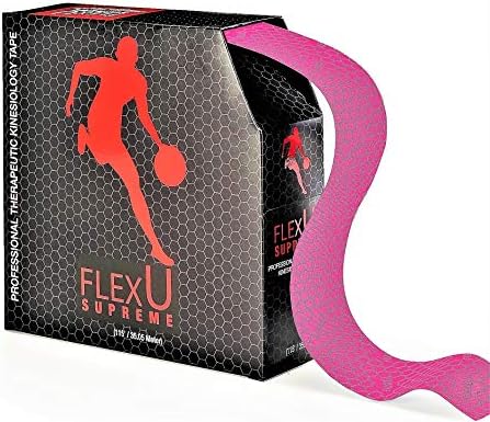 FlexU Kinesiology Tape Bulk Pack; Therapeutic Recovery Tape; Hypoallergenic, Long-Lasting; Reduces Risk of Sports Injuries, Alleviates Pain; Promotes Fast Recovery; Pro Grade