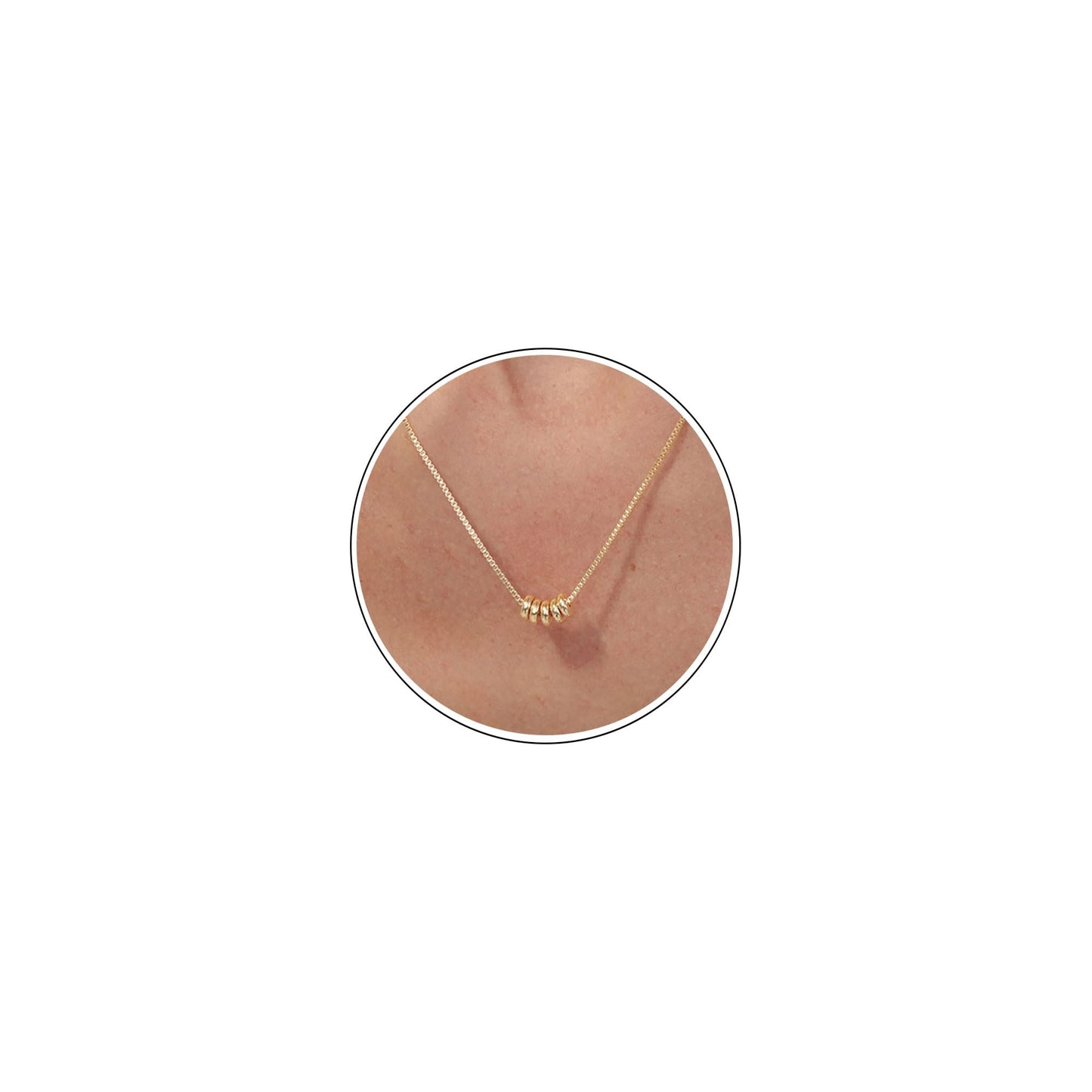 VRIUA Gold Necklace for Women 14k Gold Plated Dainty Gold Ball Chain Necklace Simple Jewelry Everyday for Women