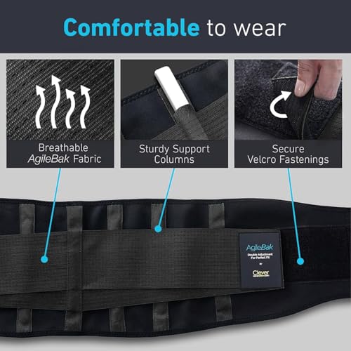 Back Brace for Lower Back Pain Women - Back Support for Men, Back Support Belt for Women, Back Brace for Men Lower Back Pain Relief, Back Brace for Work, Medical-Grade Lumbar Support Brace, Black, XXL