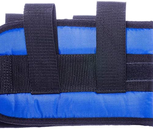 COW&COW Padded Gait Belt with 4 Handles and Quick Release Buckle 5.5 inchs(Blue, S/24inches-30inches)