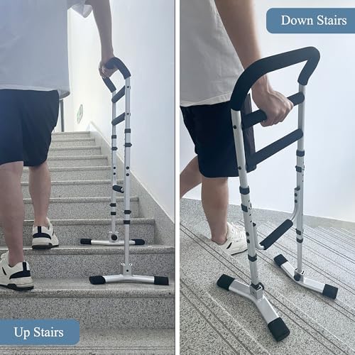 Stair Assist Cane, Stand Assist Aid for Elderly Adjustable Aluminum Assistive Device Portable Lift Stair Assist Mobility Aid for Seniors for Bed, Couch, Recliner Chair