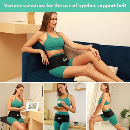 Pregnancy & Maternity Belt with Compression Groin Band - For Hernia, Pelvic Floor Pain Prolapse Belly Band with Groin Straps Uterine Prolapse (Medium)