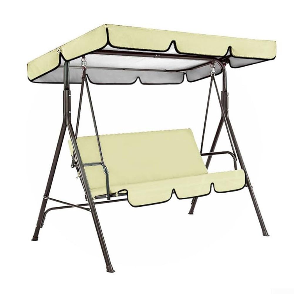 Cloudpower Outdoor Patio Swing Chair Canopy Replacement, Porch Swing Seat Canopy Cover, Waterproof Windproof Heavy Duty Rip Proof Garden Top Cover, Garden Furniture Covers(Brown 164x114x15cm)