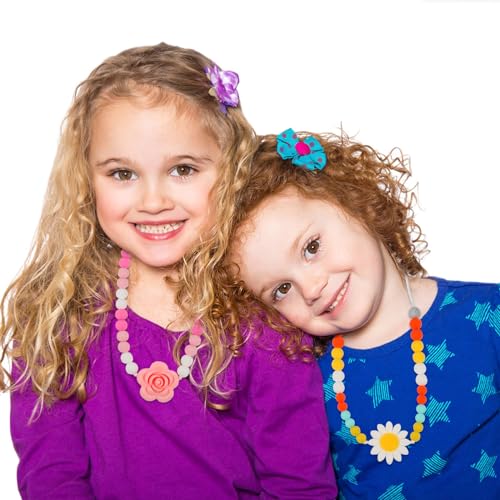 Sensory Chew Necklaces, Oral Chew Toys for ADHD Autism Anxiety, Mouth Fidgets Toys, 2 Pack- BPA Free