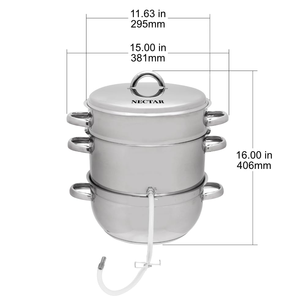 Kitchen Crop Multi-Use Steam Juicer & Roaster Set - Induction Friendly, Stainless Steel Lid, 8 Quart Capacity