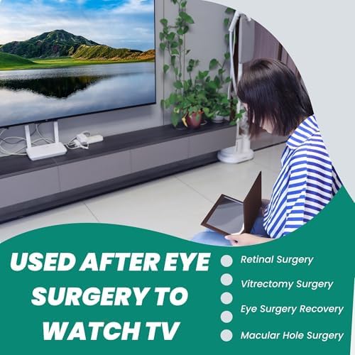 Adjustable Vitrectomy Mirror - Large Size, Brown, Face Down Mirror, Watch TV During Eye Surgery Recovery
