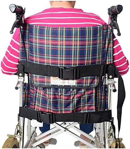 Wheelchair Safety Seat Belt, Breathable Medical Hospital Straps, Adjustable Safety Harness, Anti-Slip Chair Waist Lap Strap Auto Style for Elderly, Patients, Disabled (Black)