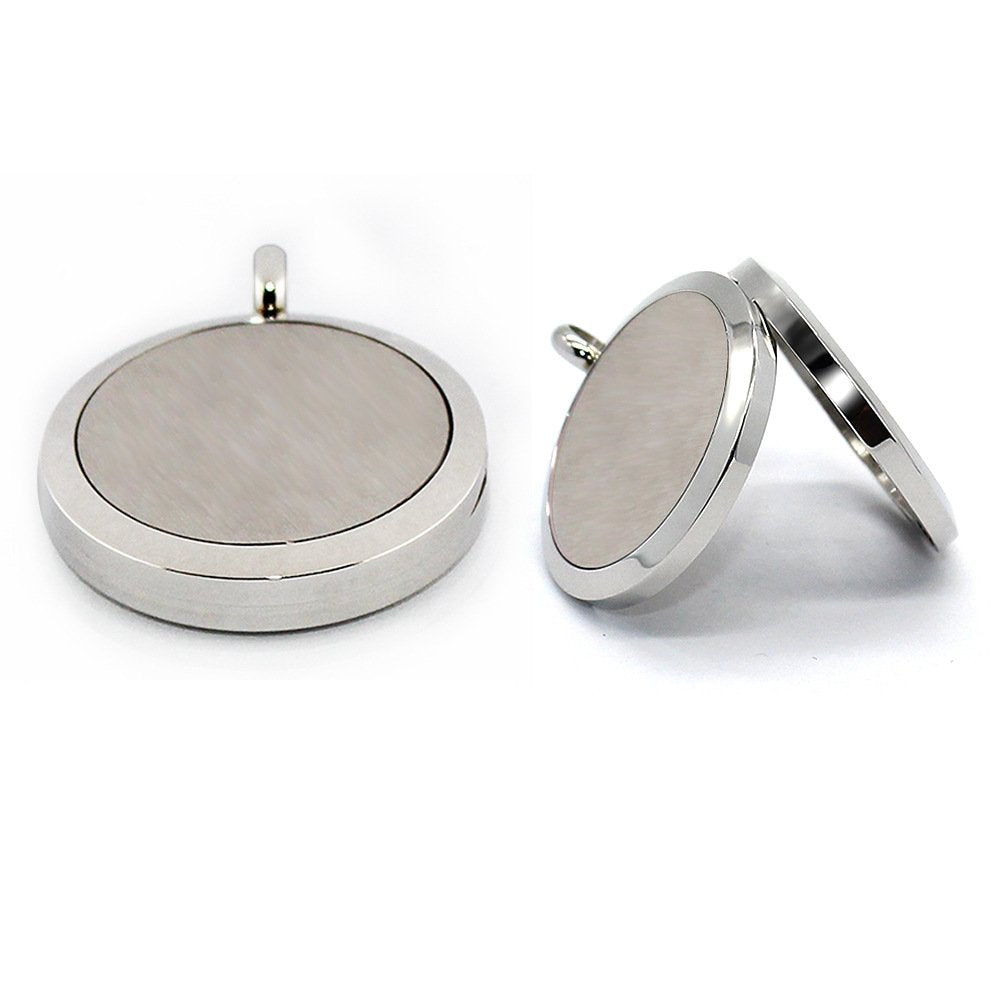 Aromatherapy Essential Oil Diffuser Necklace 316L Stainless Steel Locket Pendant with 24 Inch Chain (Sunflower)