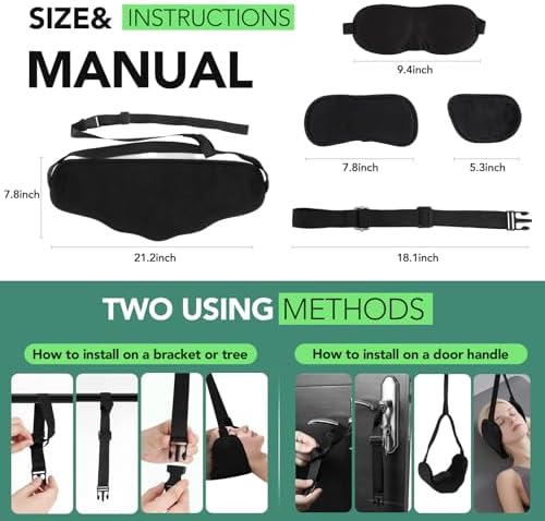 WEEOATAR Adjustable Neck Traction for Neck Pain, Neck Stretcher Strap for Pinched Nerves, Portable Neck Stretcher with Release Buckle, Neck Decompression Device for Indoors or Outdoors (Black 1)