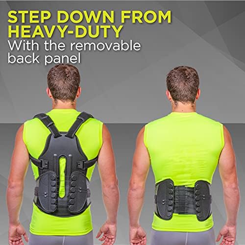 BraceAbility TLSO Full-Body Back Brace Support - Hard Postural Clamshell Jacket for Thoracic Kyphosis, Scoliosis, Scheuermann's Disease, Posture Correction, Post-Surgery Recovery (Small)