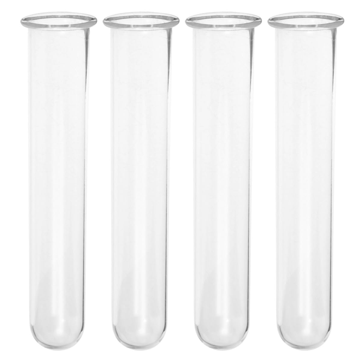 HEANUJJ 4pcs Glass Hydroponic Flower Tubes Test Tube Vase 2.5x3x18cm Propagating for Plants Desktop Propagation Station Terrarium Plant Decor